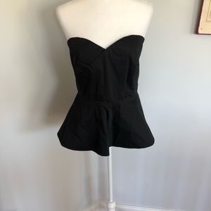 NWT New York & Company Strapless Peplum Top